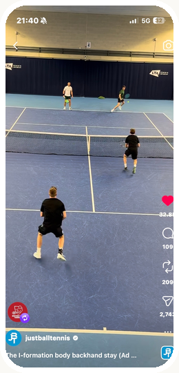 JBT social video presenting highlights from a competitive tennis event
