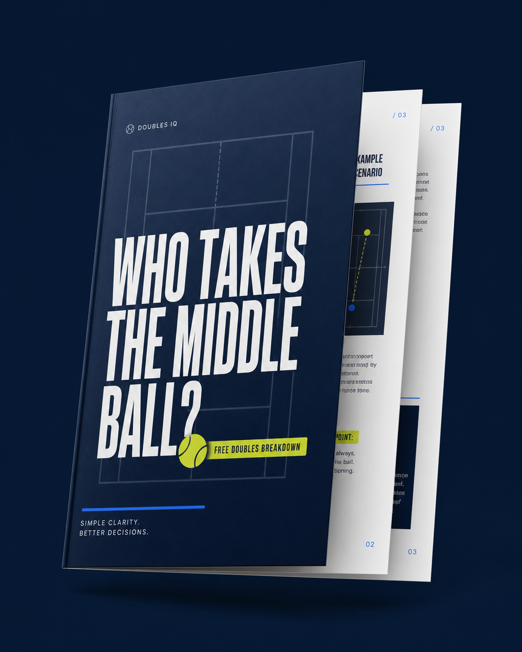 JustBall Tennis doubles breakdown cover: Who takes the middle ball?